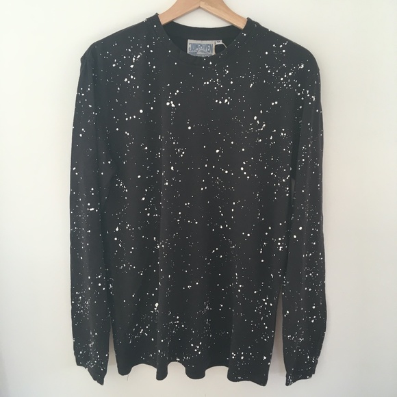 NWT Jungmaven hemp tee Black splatter paint Baja long sleeve tee size M - Picture 4 of 10